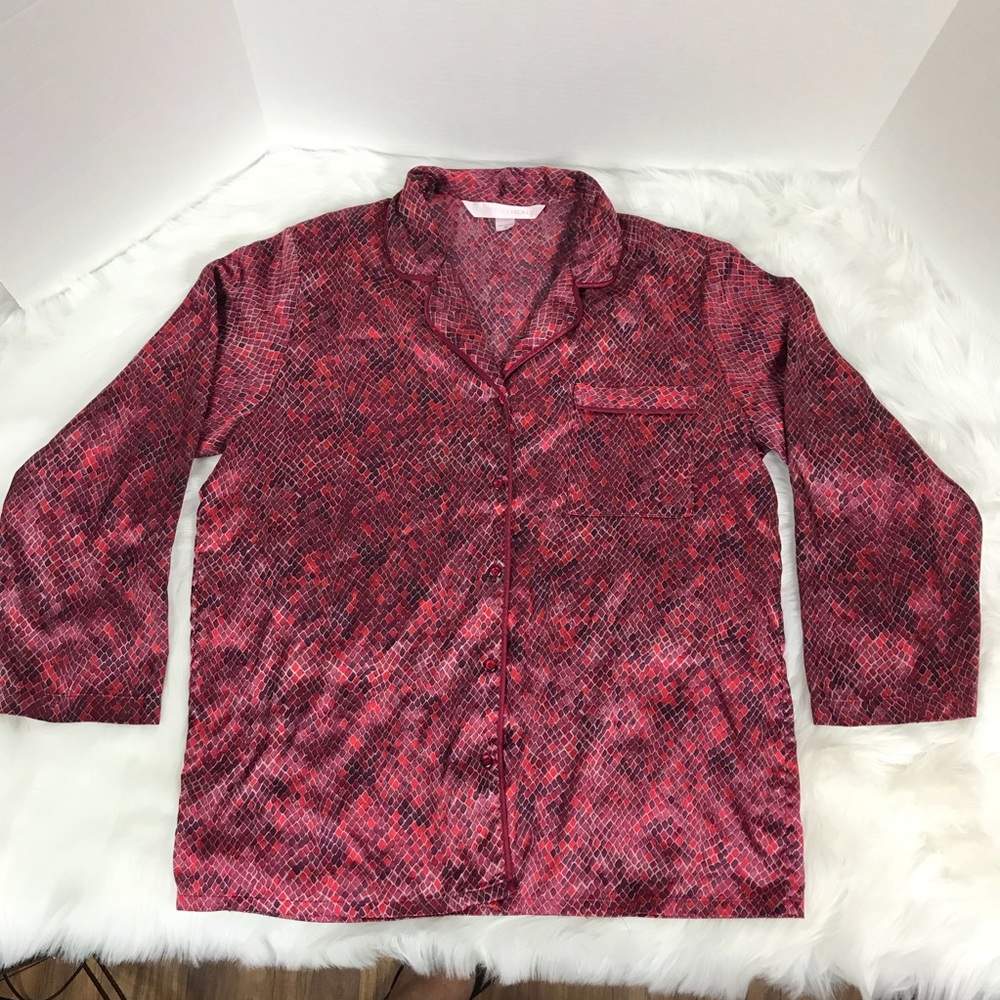 Victoria’s Secret Satin Feel Snakeskin Pajama Top